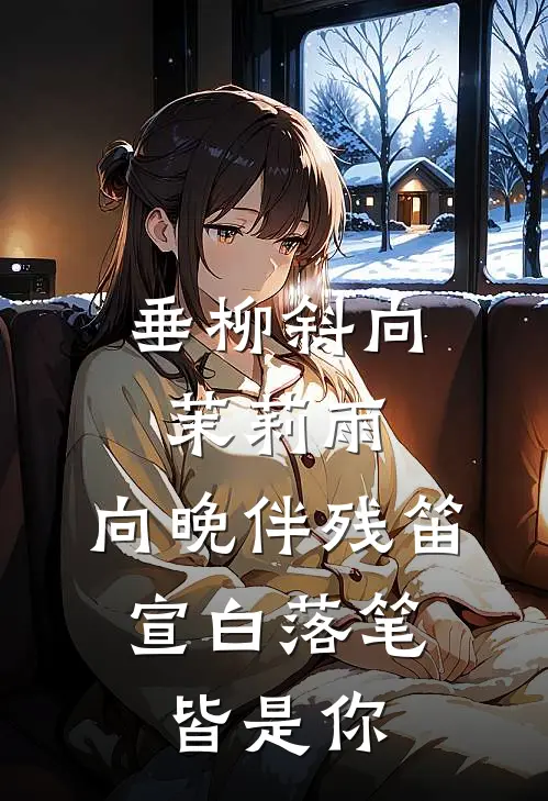 垂柳斜向茉莉雨,向晚伴残笛,宣白落笔皆是你